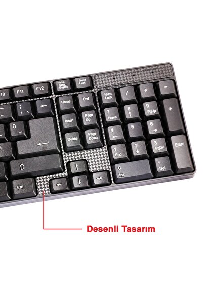 Genel Markalar Ek 020 F Usb Siyah Türkçe Kablolu Standart Klavye / Elba