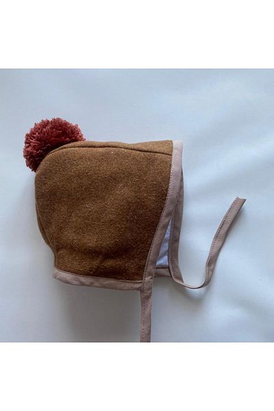 EYC BABY Leon Red Pompom Unisex Bonet Hat