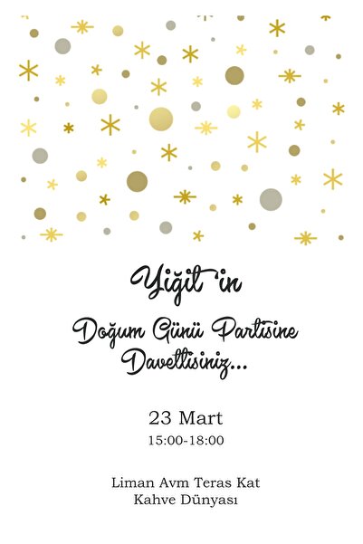 Belinay Doğum Günü Davetiyesi 200-09 (100 ADET)