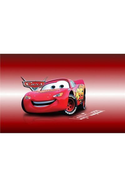 EkoDekor 3boyutluduvarkagitlari Şimşek Mcqueen Çocuk Odası Duvar Kağıdı Kanvas Tek Parca