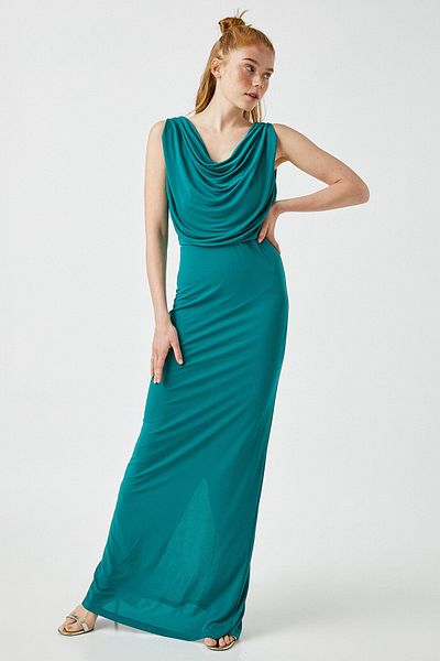 Koton Grünes Damenkleid 5YAK84911SK