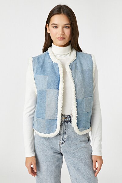 Koton Kadın Açık İndigo Yelek 3WAL20005MD