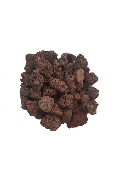 torubahce Pomza Taşı 40 Litre 10-15 mm Kırmızı Pomza Lav Taşı Lav Kırığı Ponz...