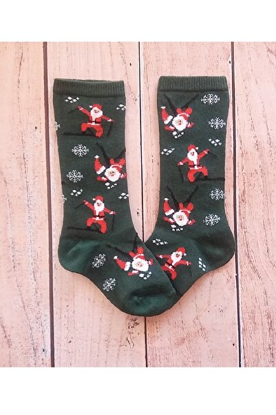Panowill Design Girl Boy Baby New Year Christmas Socks with Santa Claus Below Knee Baby Socks