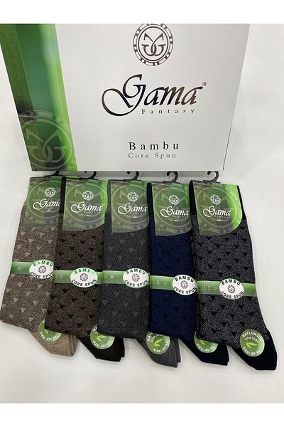 Gama Çorap 5 броя бамбукови 100% естествени найлонови дебели зимни мъжки чорапи с шарки
