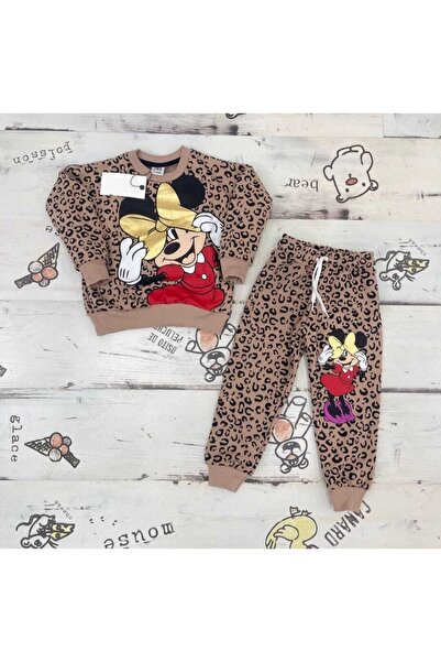 janjankostümkids Kız Çocuk Mickey Mouse . Leopar Eşofman Takım