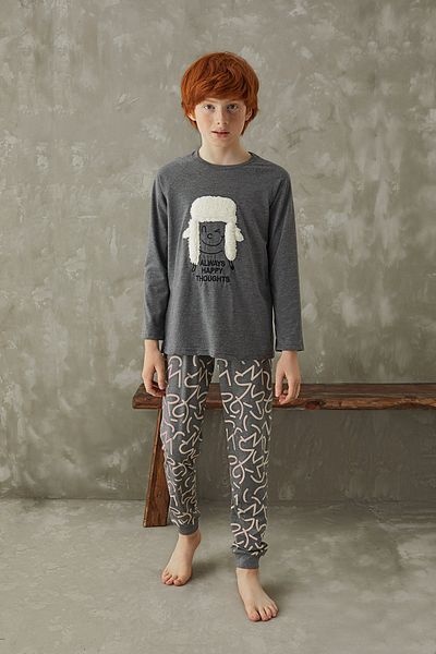 ZEYZEY 8485 Men's C. Embroidered Pajama Set Waiter
