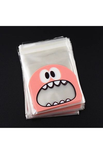OzanTuhafiye Banded Transparent Patterned Bag Opp 7x7 Cm 95 Pieces