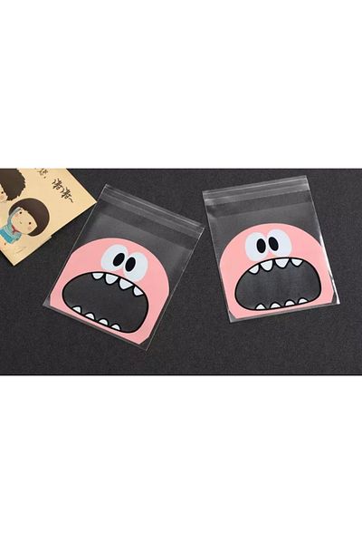 OzanTuhafiye Banded Transparent Patterned Bag Opp 7x7 Cm 95 Pieces