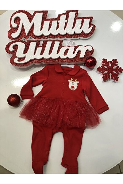 ANNA BABBA Kırmızı Tütülü Tulum