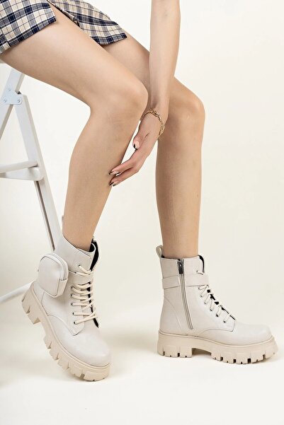 wilcoom Kadın Ten Cilt Mini Çantalı Bot