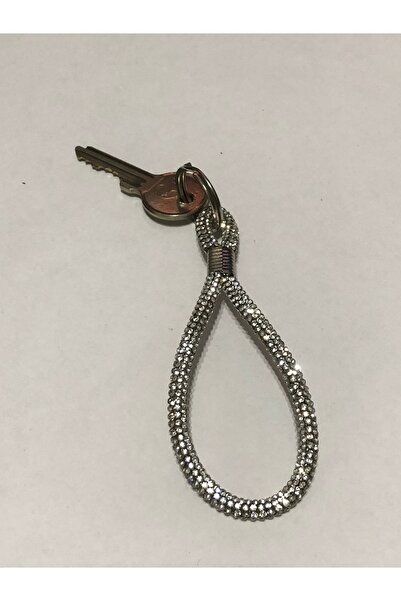 Beilys Taşlı Işıl Işıl Parlayan Gümüş Gri Anahtarlık Araba Ev Anahtarlığı