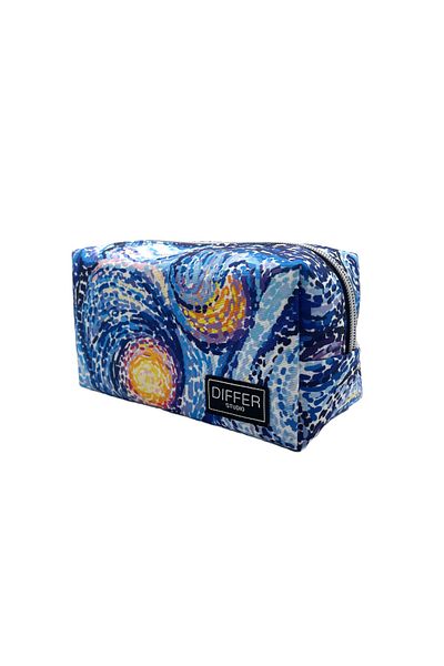 Differ Van Gogh Patterned Waterproof Large Internal Volume Pen Holder/makeup/travel/cosmetic/ Handbag