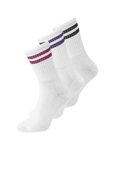 Jack & Jones Мъжки чорапи Jack Jones Basic Tennis Sock, 3 броя, черни, 12217235-02