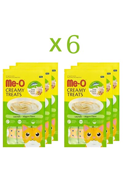 me-o Meo Creamy Treats Sıvı Kedi Ödül Maması 6 Lı Set Ton Balığı&orkinos 6 Ad...