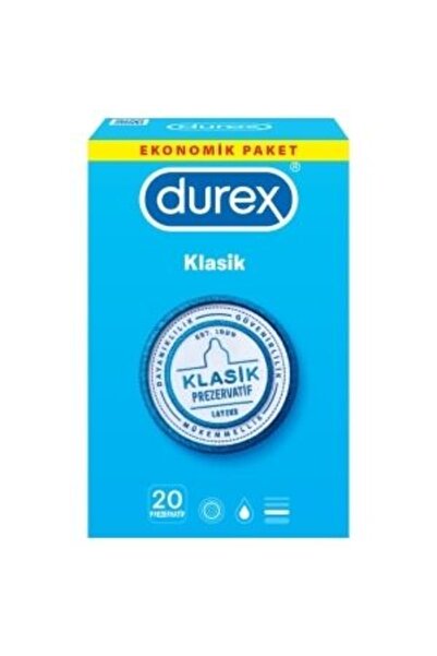 Durex Klasik Prezervatif 20'li ( 1 Adet )