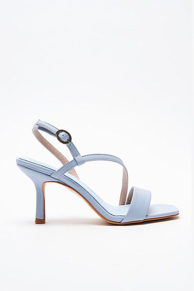 Louis Cardy Cava Blue Genuine Leather Women's Heeled Shoes