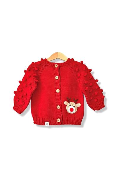 BEE by Sisters El Örgüsü Triko Popcorn Hırka