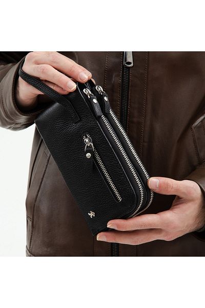 Tamer Tanca Men's Leather Portfolio Bag 301 8127 Erk Prtfy
