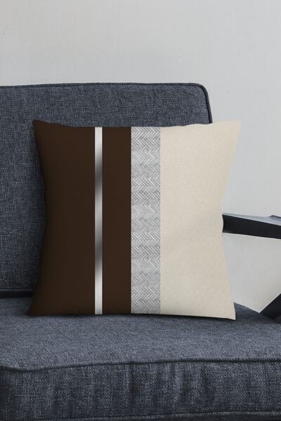 Viva Home Сребристо-кафява висококачествена тъкан от конски косми с райета, д...