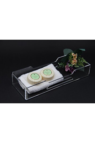 Sogo Şeffaf Akrilik Pleksi 3'lü Kavanoz Altlığı 33x11 Cm