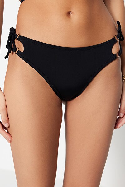Trendyol Collection Black Tied Normal Leg Bikini Bottom TBESS23BA00087