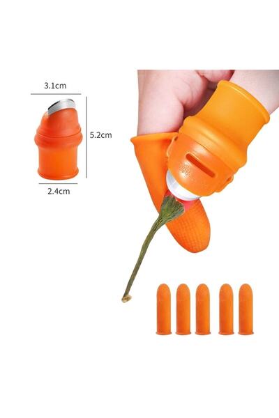 optana Large Large Size Thumb-mounted Knife Vegetable Fruit Peeling Weeding Cutting Finger Chef Knife