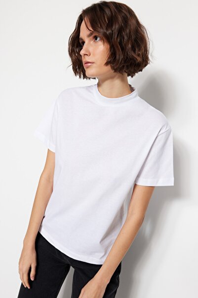 Trendyol Collection Pletené tričko s bílo-černo-bílým pruhovaným 2-balením základního stojáčku TWOSS20TS1500