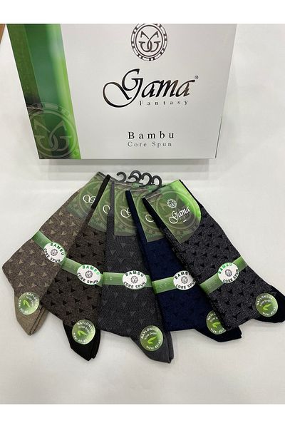 Gama Çorap 5 броя бамбукови 100% естествени найлонови дебели зимни мъжки чорапи с шарки