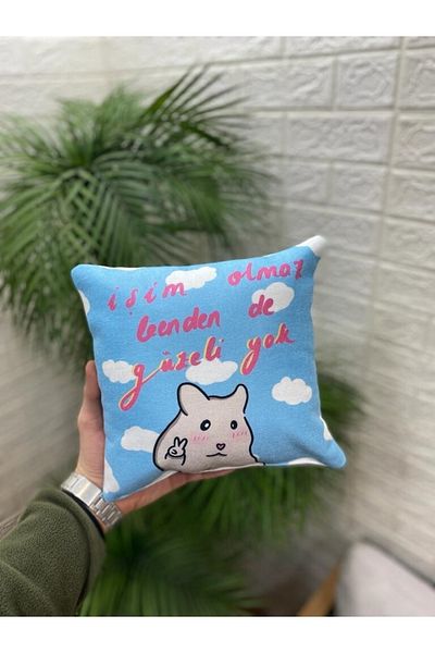 by ballı biocotton Humorous Cute Gift Tiny Throw Pillow 28x28 Digital Printing
