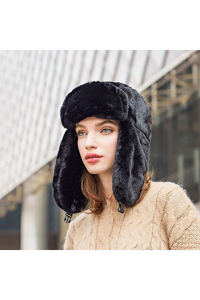 Mood Agenda Унисекс плюшена пилотска шапка