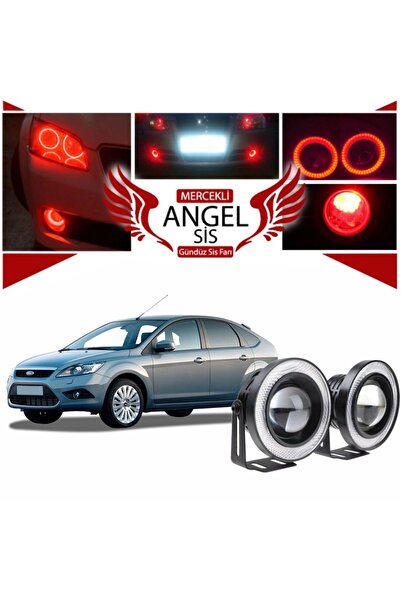 STS Oto Aksesuar Ford Focus 2,5 Uyumlu, Universal Mercekli Led Angel Sis Farı...