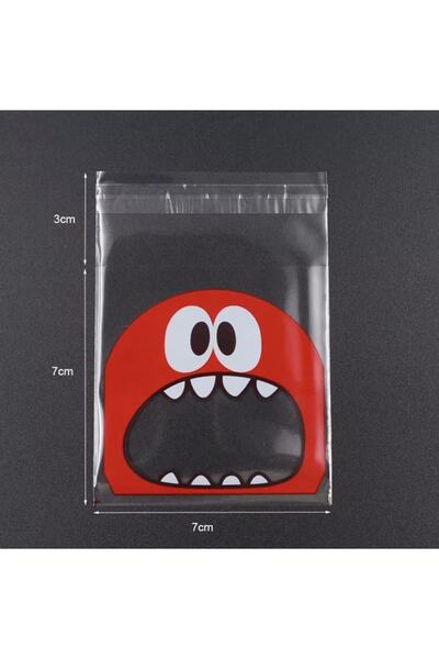 Genel Markalar Bantlı Şeffaf Desenli Poşet Opp 7x7 Cm 95 Adet