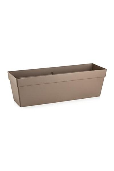 SERİNOVA Yb02 Yalı Balkon Saksı Drenaj Aparatlı 51,5cm, 10,8 Litre Mocha