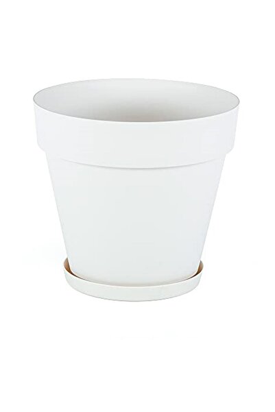 SERİNOVA Ys05 Yalı Saksı Drenaj Aparatlı Tabaklı Dekoratif Saksı 28cm, 10 Lit...