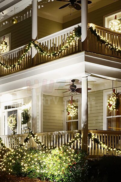 Huzur Party Store 5 Metre X 70mm Yeşil Çam Dalı Şerit Garland Yılbaşı Yeni Yıl Ağacı Gürleştirici Dekor Doğal Görünüm