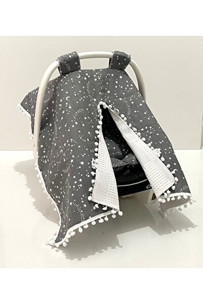 Babycitytr %100 Pamuk Çok Amaçlı Çift Katlı Müslin Puset Örtüsü & Minderi