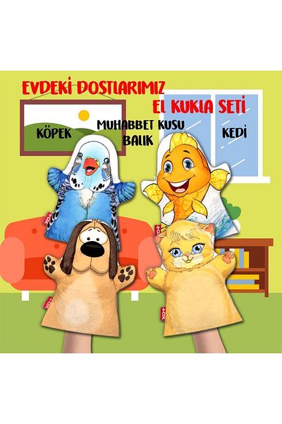 Tox 4 Pieces Our Home Friends Hand Puppet Set, Educational Toy
