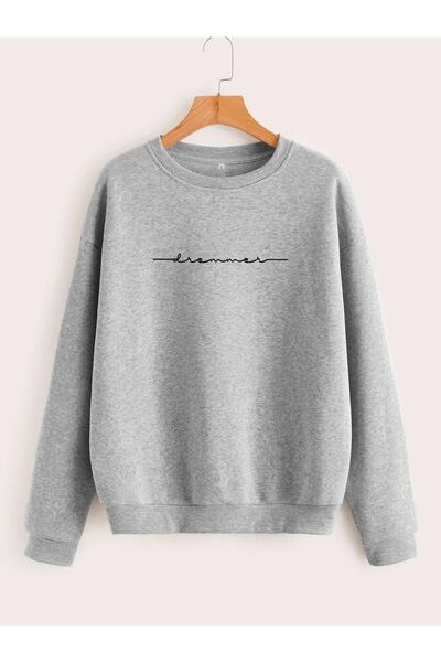DAXİS Sportwear Company Unisex φούτερ με στάμπα με λαιμόκοψη