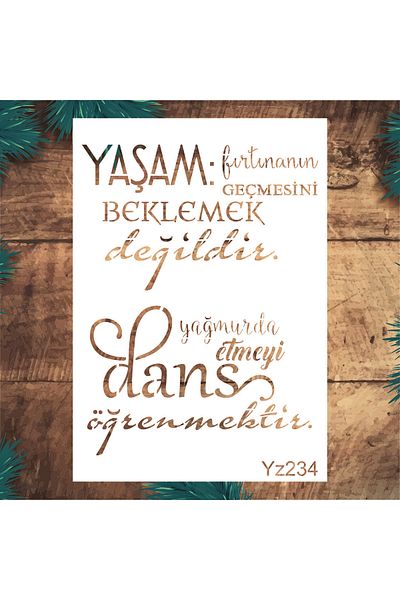 STENCİLTASARIM Yz234 Decorative Wall, Item, Tiles, Fabric Painting Templates 25x35