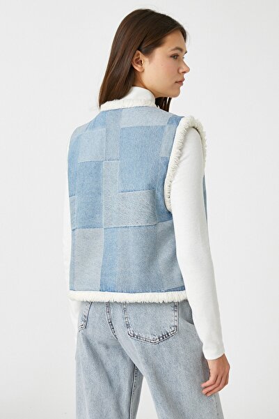 Koton Kadın Açık İndigo Yelek 3WAL20005MD