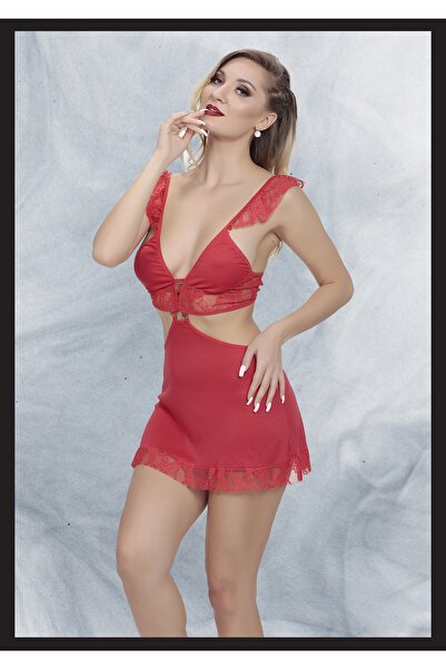 Didolim Femei Dantela Detaliata Sexy Fancy Mini Rochie Costum de Noapte Design Special