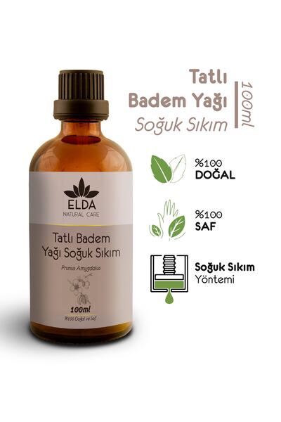 EldaNaturalcare Tatlı Badem Yağı Soğuk Sıkım 100ml