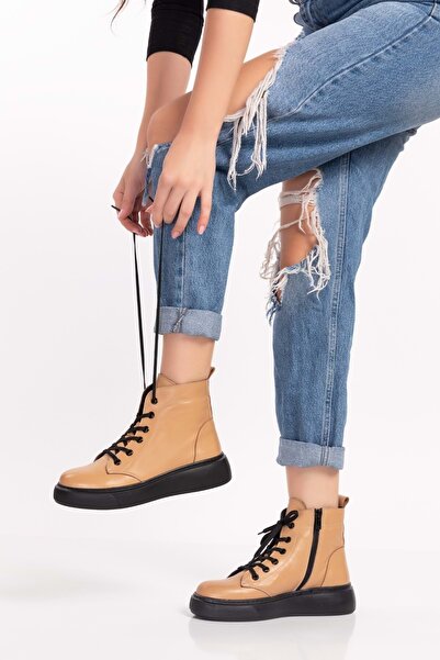 Gondol Içi Dışı Hakiki Deri Anatomik Taban Bot Gap.15500 - Nude - 41