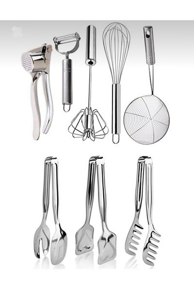Elite Home Studio Practical Kitchen Utensil - 8 Piece Stainless Steel Set
