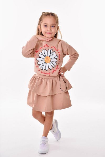 YARENKİDS Κορίτσι Daisy Look Φούστα Ψύλλου Διπλό Φούστα Κοστούμι