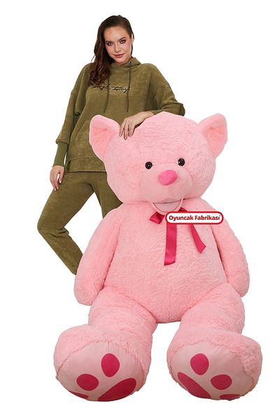 Oyuncakfabrikasi Plush Bear 2.5 Meters (250 Cm) Pink Large Size Giant Lithe