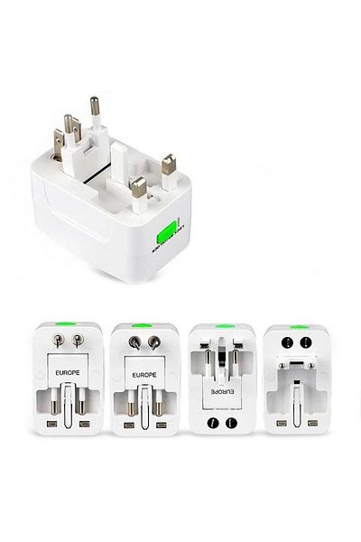 BLUE İNTER Universal International Plug Adapter Port World Travel Power Charger Converter Plug