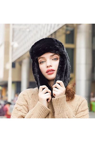 Mood Agenda Унисекс плюшена пилотска шапка
