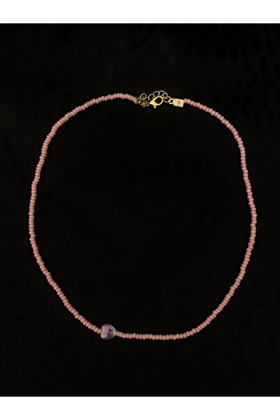 Kalp Detaylı Choker Kolye
